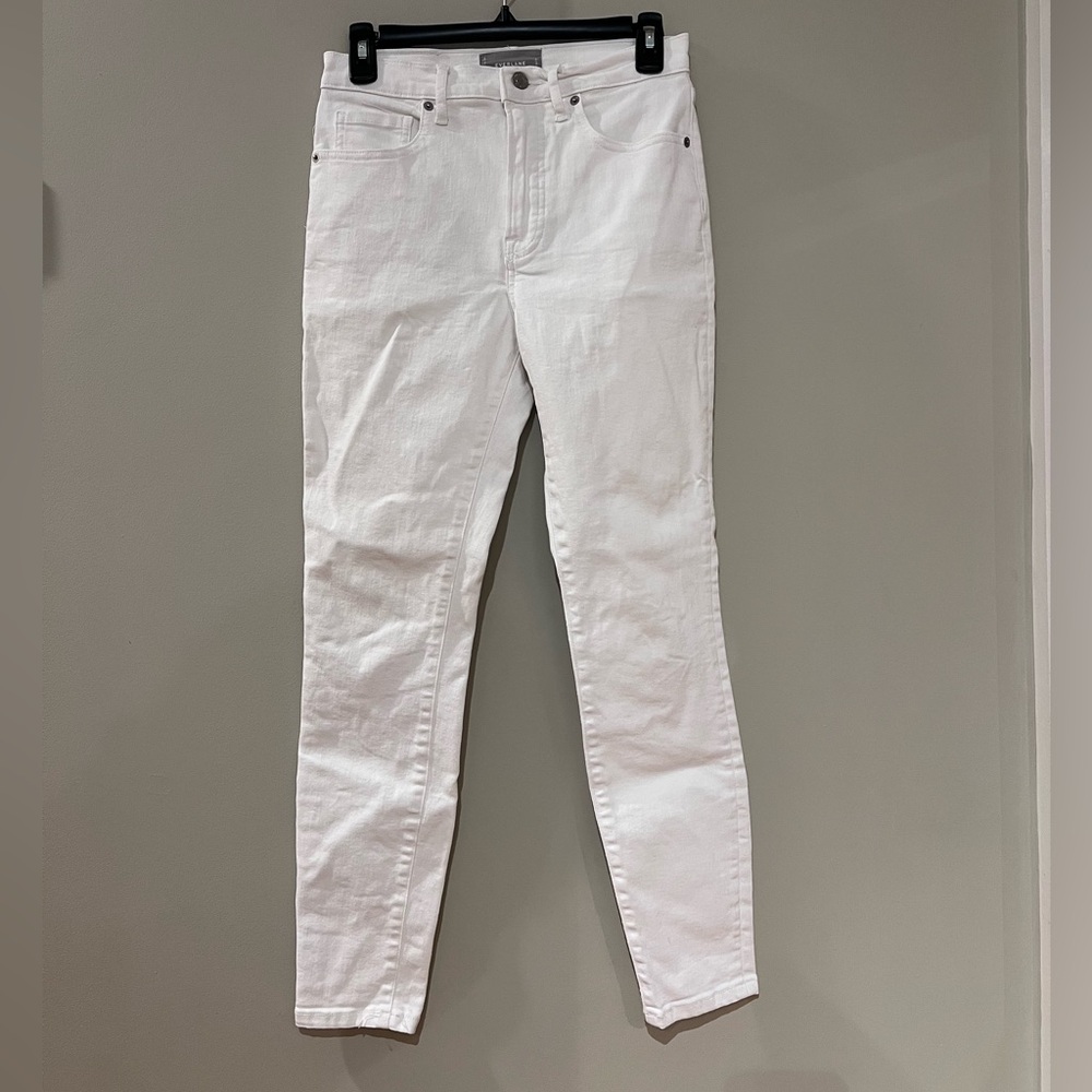 Everlane High Rise White Skinny Jeans Size 27